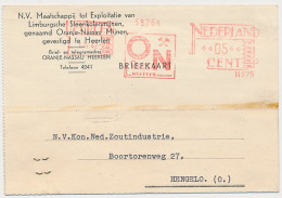 Meter Card Netherlands 1942 Coal Mine - Oranje Nassau Mines - Heerlen - Autres & Non Classés
