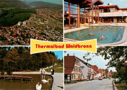 73937614 Waldbronn_Albtal Fliegeraufnahme Schwanenteich Thermalbad Strassenparti - Altri & Non Classificati