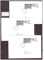 WEB STAMP - TIMBRE Q-CODE - PC 3.1 -  3 ENVELOPPES, 3 LANGUES - COTE 100.- - Francobolli Da Distributore