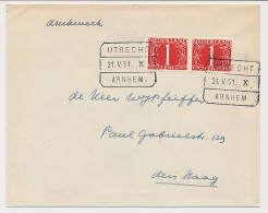Treinblokstempel : Utrecht - Arnhem X 1951 - Sin Clasificación
