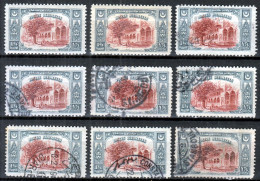 ⁕ Turkey 1914 ⁕ Ottoman Empire / Views Of Constantinople 1 3/4 Pia. Mi.237 ⁕ 7v Used + 2v MH - Used Stamps