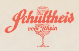 Meter Cover Germany 1957 Beer - Brewery - Schultheis - Wines & Alcohols