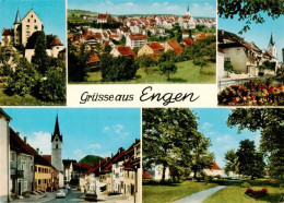 73937593 Engen_Hegau Kirche Panorama Ortspartie Gasse - Altri & Non Classificati