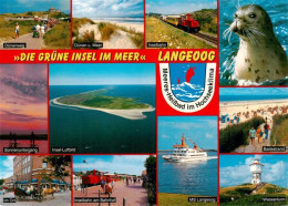 73937550 Langeoog_Nordseebad Duenen Inselbahn Seehund Sonnenuntergang Fliegerauf - Langeoog