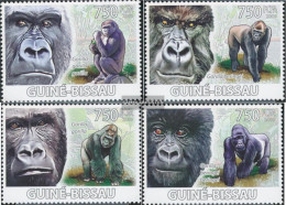 Guinea-Bissau 4178-4181 (complete. Issue) Unmounted Mint / Never Hinged 2009 Gorillas - Guinée-Bissau