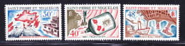 SAINT PIERRE ET MIQUELON N°  376 à 378 ** MNH Neuf, TB (D2320) Aménagements - 1967 - Unused Stamps