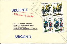 Spain Cover Sent Express To Germany 24-9-1975 Topic Stamps - Cartas & Documentos