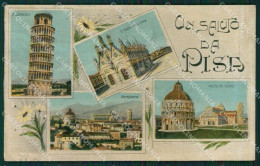 Pisa Città Saluti Da PIEGHINA Cartolina KVM1067 - Pisa