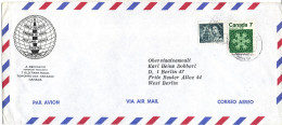 Canada Air Mail Cover Sent To Germany 1972 - Luftpost