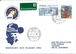 Sweden Cover SAS Midnight Sun Flight Stockholm - Kiruna - Stockholm 21-6-1996 - Brieven En Documenten