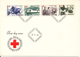 Finland FDC 26-5-1964 Complete Set RED CROSS Stamps With Cachet - Cruz Roja