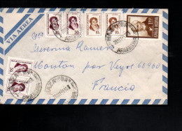 ARGENTINE AFFRANCHISSEMENT COMPOSE SUR LETTRE POUR LA FRANCE 1975 - Covers & Documents