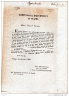 1844  BOLOGNA  - COMMISSIONE DI SANITÀ   -  FARMACISTI  CHE AUMENTANO I PREZZI - Gesetze & Erlasse