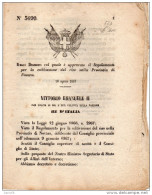 1867 DECRETO LEGGE - APPROVATA LA COLTIVAZIONE DEL RISO NELLA PROVINCIA DI NOVARA - Wetten & Decreten