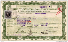 1932 ISTITUTO NAZIONALE DELLE ASSICURAZIONI - Historische Dokumente