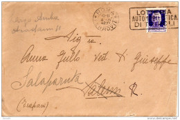 1942 LETTERA CON ANNULLO ROMA + TARGHETTA  LOTTERIA  AUTOMOBILISTICA DI TRIPOLI - Storia Postale