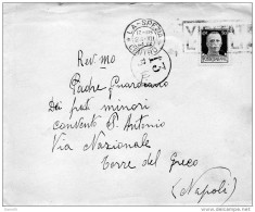 1941 LETTERA CON ANNULLO LA SPEZIA  + TARGHETTA VISITATE L'ITALIA - Storia Postale