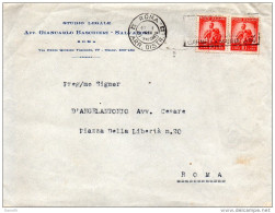 1950  LETTERA  CON ANNULLO  ROMA ANNO SANTO  + TARGHETTA - 1946-60: Storia Postale