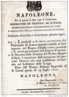 1810  MANIFESTO NAPOLEONICO - Affiches