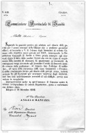 1846  BOLOGNA  - COMMISSIONE DI SANITÀ   ELENCO AROMATARI - Historische Dokumente