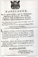 1813  MANIFESTO NAPOLEONICO - Afiches