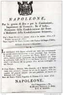 1813  MANIFESTO NAPOLEONICO - Plakate