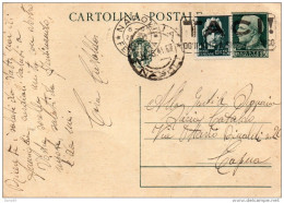 1941 CARTOLINA CON ANNULLO  NAPOLI+ TARGHETTA  TACI - Stamped Stationery