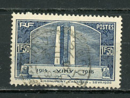 FRANCE -  VIMY - N° Yvert  317 Obli. Ronde - Gebraucht