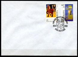 BE   2501 - 2502   --   1 Er Jour 26 / 4 / 1993  --  Env. Avec Cachet Museum Moderne Kunst  --  Oostende - Storia Postale