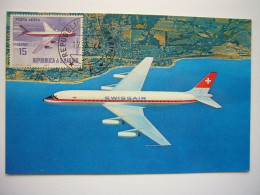 Avion / Airplane / SWISSAIR / Douglas DC-8 / Carte Maximum - 1946-....: Era Moderna