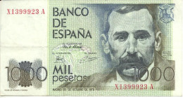 SPAIN 1.000 PESETAS 23/10/1979 - [ 4] 1975-… : Juan Carlos I