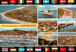 73937149 Langeoog_Nordseebad Fliegeraufnahmen MS Langeoog Inselbahn Duenen Bades - Langeoog