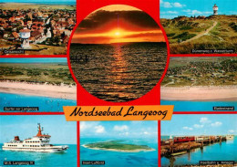 73937146 Langeoog_Nordseebad Panorama Surfer MS Langeoog IV Duenenweg Wasserturm - Langeoog