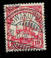 1906 SMS Hohenzollern  Michel DR-SWA 26a Stamp Number DR-SWA 28 Yvert Et Tellier DR-SWA 28 Used - Africa Tedesca Del Sud-Ovest