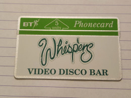 United Kingdom-(BTG-024)-whispers Video Disco Bar-(37)(5units)(201H10282)(tirage-500)(price Cataloge-8.00£mint) - BT Edición General