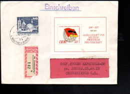 ALLEMAGNE RDA DDR AFFRANCHISSEMENT COMPOSE SUR LETTRE RECOMMANDEE DE ORANIENBURG POUR L'URSS 1979 - Covers & Documents