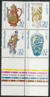 DDR 1982 Nr.2667 - 2670 ** Postfrisch 4er Block Meissener Porzellan ( A 4728 ) - Unused Stamps