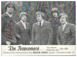 Y28909/ The Newcomers  Beat- Popgruppe Autogramm Autogrammkarte 60er Jahre - Autogramme