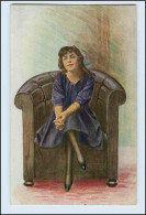 W6B01/ Junge Frau Sitzt Im Sessel Künstler AK 1919 - Mailick, Alfred