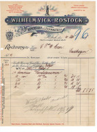 C722/ Rechnung Wilhelm Vick Rostock  Riemenfabrik 1908 - Other & Unclassified