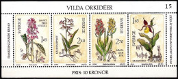 SWEDEN 1982 FLORA Plants Flowers: Orchids. Souvenir Sheet, MNH - Orchidées