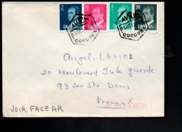 ESPAGNE  AFFRANCHISSEMENT COMPOSE SUR LETTRE  POUR LA FRANCE 1985 - Storia Postale