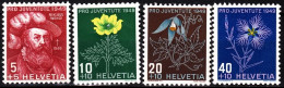 SWITZERLAND 1949 FLORA Plants: Flowers. Pro Juventute. Complete Set, MNH (1MH) - Autres & Non Classés
