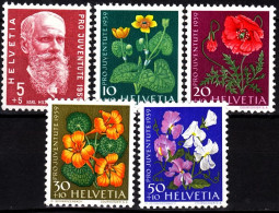 SWITZERLAND 1959 FLORA Plants: Flowers. Pro Juventute. Complete Set, MNH - Autres & Non Classés