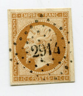 FRANCE N°13B AVEC OBLITERATION PC 2914 SOLLIES PONT - 1849-1876: Classic Period