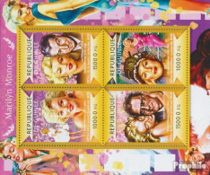 Guinea 10972-10975 Kleinbogen (kompl. Ausgabe) Postfrisch 2015 Marilyn Monroe - República De Guinea (1958-...)