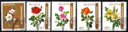 SWITZERLAND 2002 FLORA Plants Flowers: Roses. Pro Juventute. Complete Set, Used / CTO - Rosas