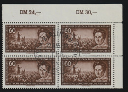 DDR 1955 Michel Nr. 478 XI (4) Ecke, SSt., Gepf. Paul BPP, Michel 240,-€++, 2 Scans - Abarten Und Kuriositäten