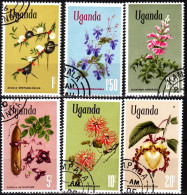 UGANDA 1969 FLORA Plants: Flowers. Large Format High Values (Shillings), Used - Autres & Non Classés