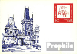 DDR P99 Amtliche Postkarte Gefälligkeitsgestempelt Gebraucht 1988 PRAGA 1988 - Postkarten - Gebraucht